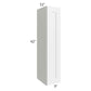 RTA Frosted White Shaker 9" x 42" Wall Cabinet with 1 Decorative End Panel