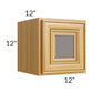 RTA Glazed Praline 12" x 12" Decorative Wall Cabinet with Beveled Glass