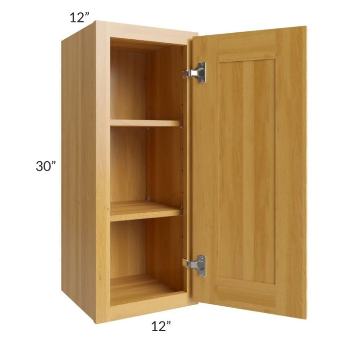 RTA Glazed Praline 12" x 30" Wall Cabinet with 2 Decorative End Panels