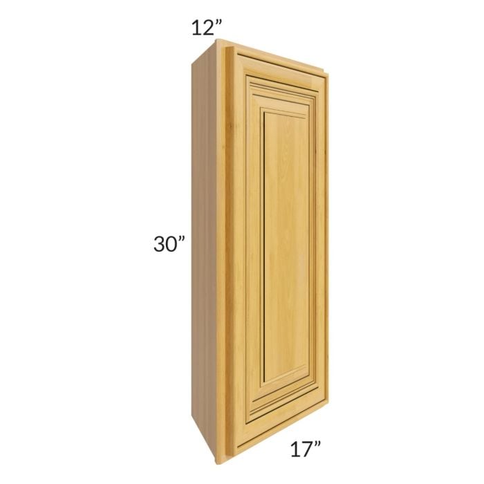 RTA Glazed Praline 12" x 30" Wall End Angle Cabinet