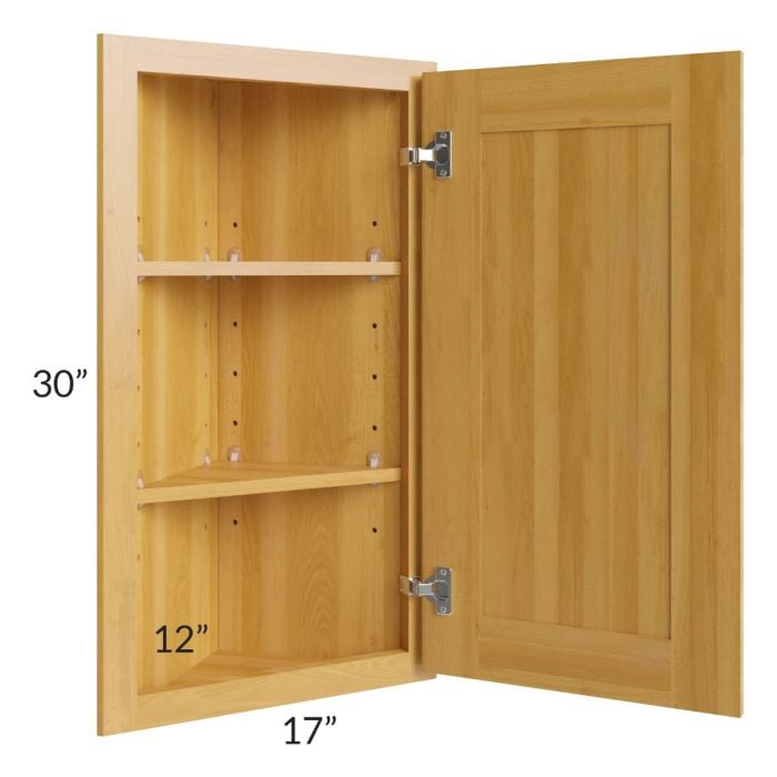 RTA Glazed Praline 12" x 30" Wall End Angle Cabinet