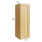 RTA Glazed Praline 12" x 36" Wall Cabinet with 2 Decorative End Panels
