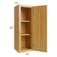RTA Glazed Praline 12" x 36" Wall Cabinet