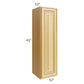 RTA Glazed Praline 12" x 42" Wall Cabinet with 2 Decorative End Panels