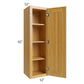 RTA Glazed Praline 12" x 42" Wall Cabinet with 2 Decorative End Panels