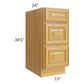 RTA Glazed Praline 15" 3-Drawer Base Cabinet
