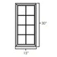 RTA Glazed Praline 15" x 30" Mullion Glass Door
