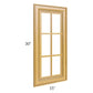 RTA Glazed Praline 15" x 30" Mullion Glass Door