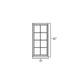RTA Glazed Praline 15x42 Mullion Glass Door