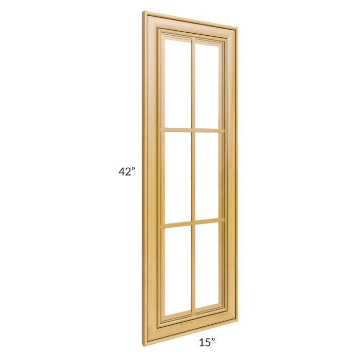 RTA Glazed Praline 15x42 Mullion Glass Door