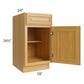 RTA Glazed Praline 18" Base Cabinet - Left Hinged with 1 Decorative End Panel
