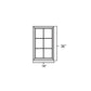 RTA Glazed Praline 18" x 36" Mullion Glass Door