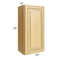 RTA Glazed Praline 18" x 36" Wall Cabinet with 1 Decorative End Panel