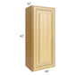 RTA Glazed Praline 18" x 42" Wall Cabinet with 1 Decorative End Panel