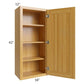 RTA Glazed Praline 18" x 42" Wall Cabinet with 2 Decorative End Panels