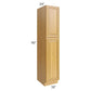 RTA Glazed Praline 18" x 90" Utility Cabinet with 1 Roll Out Tray