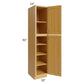 RTA Glazed Praline 18" x 90" Utility Cabinet with 1 Roll Out Tray