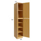 RTA Glazed Praline 18" x 96" Utility Cabinet with 1 Roll Out Tray