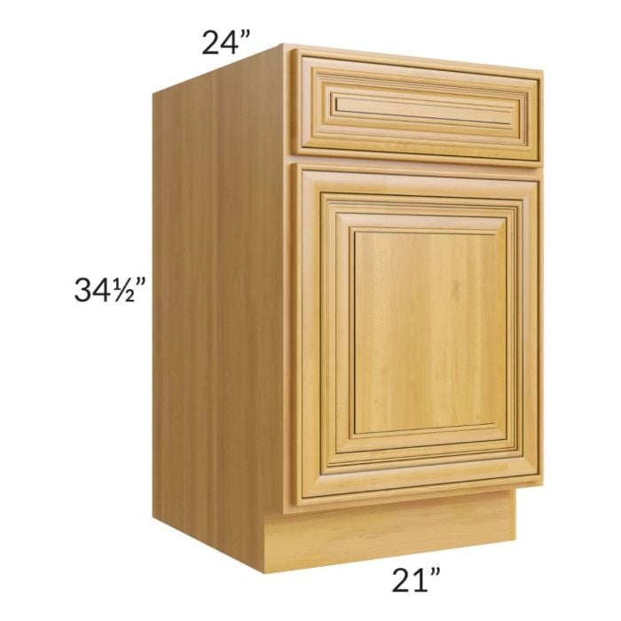 RTA Glazed Praline 21" Base Cabinet - Right Hinged