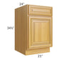 RTA Glazed Praline 21" Base Cabinet - Right Hinged with 2 Decorative End Panels