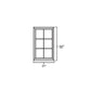 RTA Glazed Praline 21" x 30" Mullion Glass Door