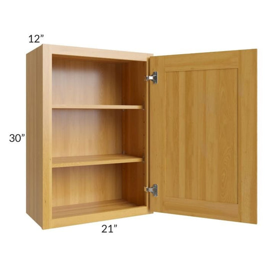 RTA Glazed Praline 21" x 30" Wall Cabinet with 1 Decorative End Panel