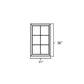 RTA Glazed Praline 21" x 36" Mullion Glass Door