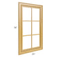 RTA Glazed Praline 21" x 36" Mullion Glass Door