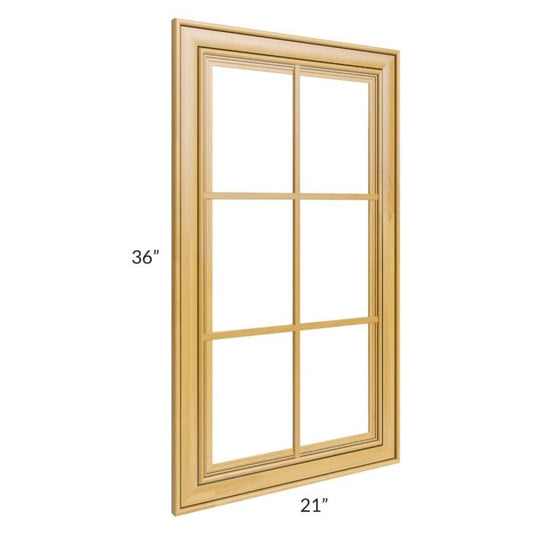 RTA Glazed Praline 21" x 36" Mullion Glass Door