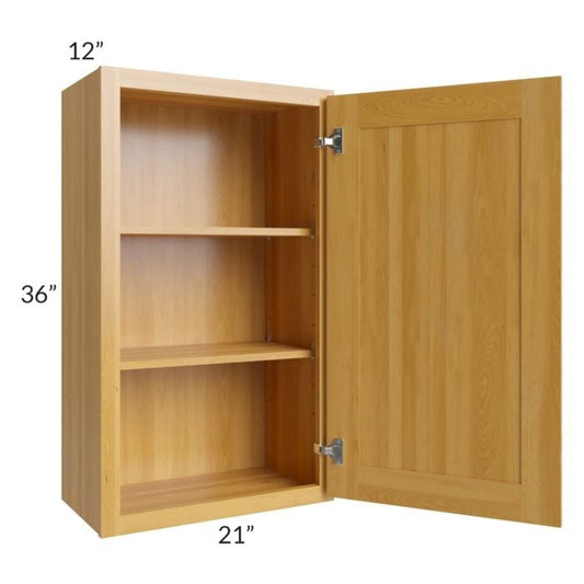 RTA Glazed Praline 21" x 36" Wall Cabinet with 2 Decorative End Panels