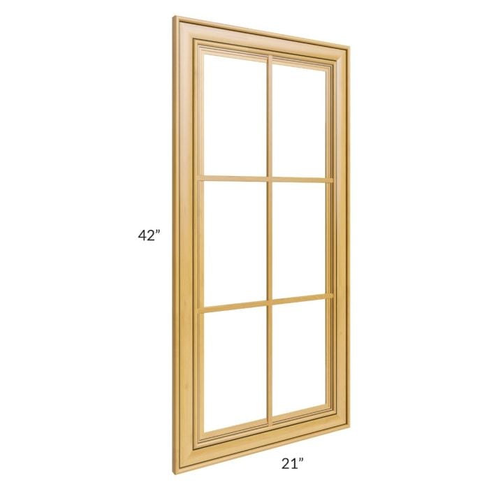 RTA Glazed Praline 21" x 42" Mullion Glass Door