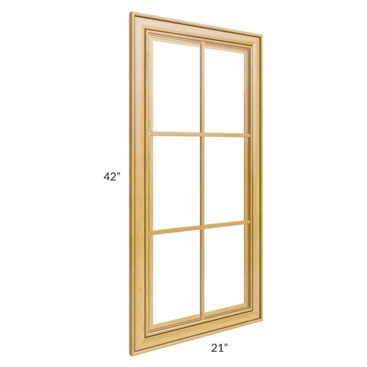 RTA Glazed Praline 21" x 42" Mullion Glass Door
