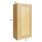 RTA Glazed Praline 21" x 42" Wall Cabinet with 2 Decorative End Panels