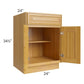 RTA Glazed Praline 24" Base Cabinet with 1 Decorative End Panel and 1 Roll Out Tray