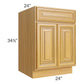 RTA Glazed Praline 24" Base Cabinet with 2 Decorative End Panels and 2 Roll Out Trays