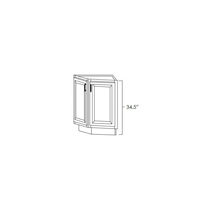 RTA Glazed Praline 24" Base End Angle Cabinet