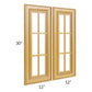 RTA Glazed Praline 24" x 30" Mullion Glass Door