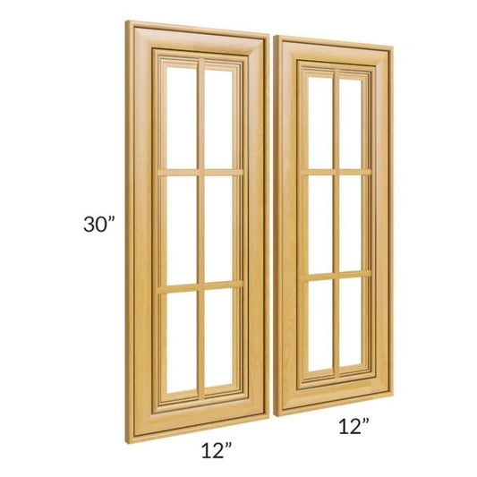 RTA Glazed Praline 24" x 30" Mullion Glass Door