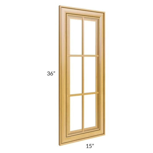 RTA Glazed Praline 24" x 36" Corner Mullion Glass Door