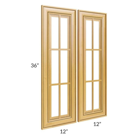 RTA Glazed Praline 24" x 36" Mullion Glass Door