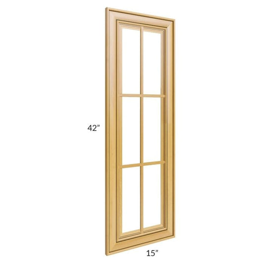RTA Glazed Praline 24" x 42" Corner Mullion Glass Door