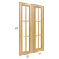 RTA Glazed Praline 24" x 42" Mullion Glass Door