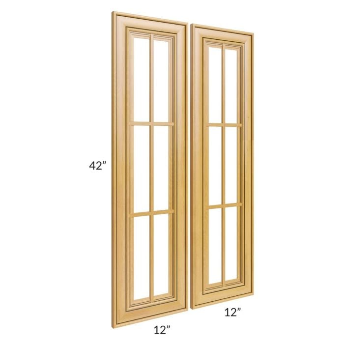 RTA Glazed Praline 24" x 42" Mullion Glass Door