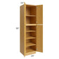 RTA Glazed Praline 24" x 90" Utility Cabinet