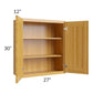 RTA Glazed Praline 27" x 30" Wall Cabinet with 1 Decorative End Panel