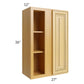 RTA Glazed Praline 27" x 36" Blind Corner Wall Cabinet