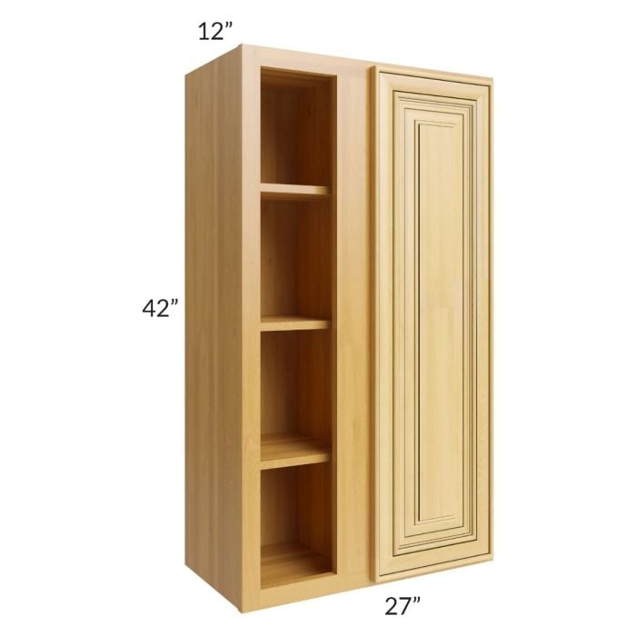 RTA Glazed Praline 27" x 42" Blind Corner Wall Cabinet