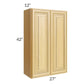RTA Glazed Praline 27" x 42" Wall Cabinet with 2 Decorative End Panels