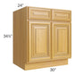 RTA Glazed Praline 30" Base Cabinet with 1 Decorative End Panel and 2 Roll Out Trays