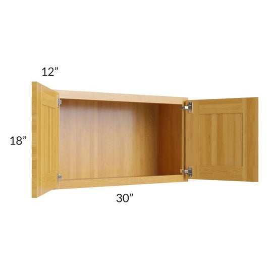 RTA Glazed Praline 30" x 18" Wall Cabinet